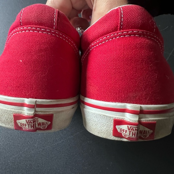 Vans Bold Red and White Sneakers - Picture 2 of 7